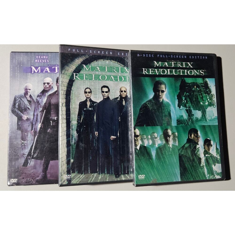 The Matrix 3 DVD Lot Matrix Reloaded & Revolutions MINT